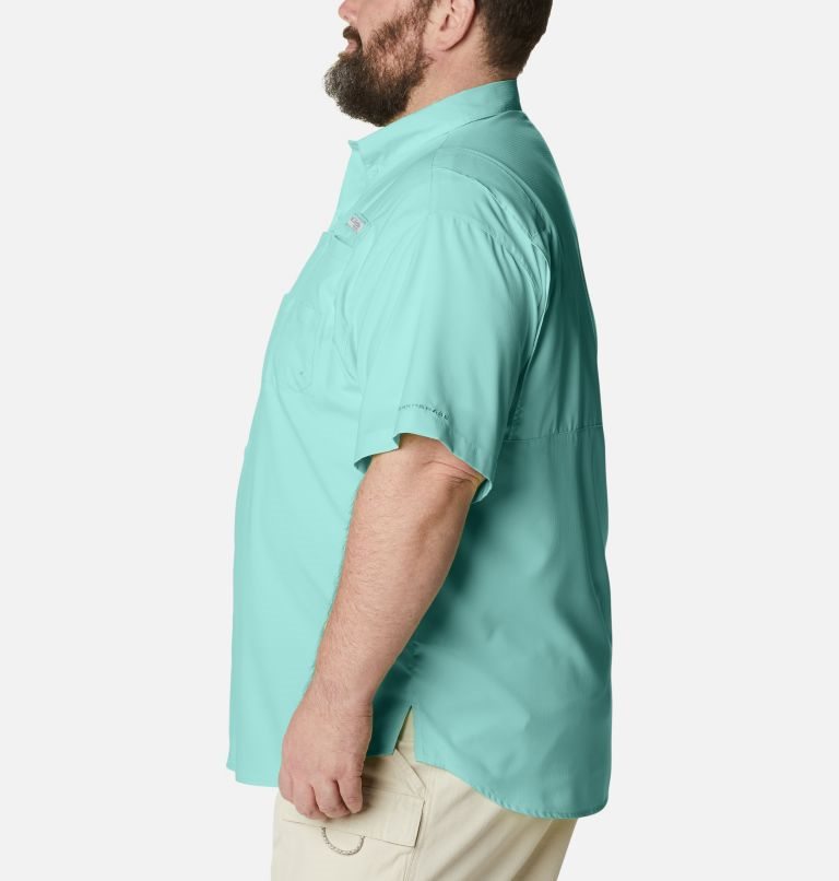 Men's Columbia PFG Tamiami II Short Sleeve Shirts Turquoise | Plus Size CA-TAL16